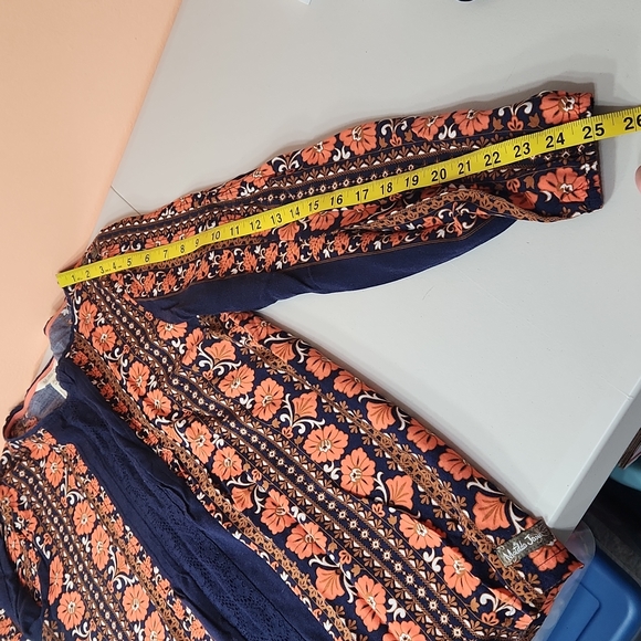 Matilda Jane "Once Upon A Time" Floral Long Sleeve with Center Front Crochet S - Picture 12 of 12